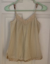 Old Navy ‘perfect fit’ Beige Lace Trim Boho Cami w/Beads Size XS - £6.10 GBP