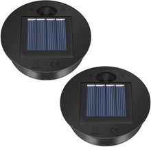 2 Pack Solar Lights Replacement Top - 7 Lumens LED Solar Panel Lantern Lid Light - £11.96 GBP