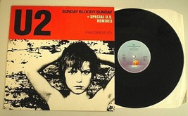 U2 Sunday Bloody Sunday 1983 Island Records 45 Maxi Single 12&quot; IMPORT 600820-213 - $27.99