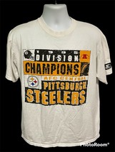 VTG 1995 Pittsburgh Steelers AFC CHAMPIONS Starter Single Stitch T-Shirt... - £8.86 GBP