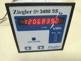 Ziegler EM 3490 SS Electronic Energy Meter Panel Mount DIN Quadratic Energy M - £170.86 GBP
