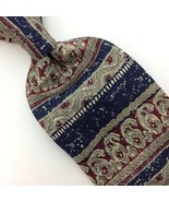 Tommy Hilfiger Usa Tie Black Brn Beige Silk Necktie Paisley Art I21-90 V... - £12.38 GBP