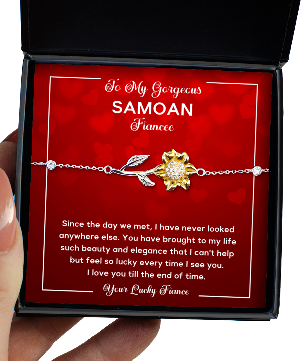 Samoan Fiancee Bracelet Gifts - Sunflower Bracelet Jewelry Valentines Day