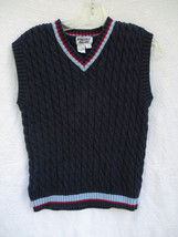 Rugged Bear Boys V-Neck Cable Knit Cotton Sweater Vest Sz 12 to 14 Crick... - $23.74