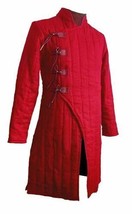 Thick Padded Gambeson Coat Aketon Full Length Jacket Armor - Red Costumes -New - £68.76 GBP+