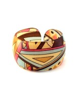 Bangle Bracelet Lucite Geometric Design Triangular Multi Color Adjustabl... - £7.89 GBP