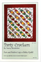 Quilt Pattern Party Crackers by Tracey Brookshier 54&quot; x 63&quot; Festive Lap ... - $9.74