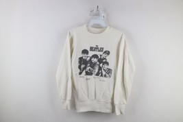 Vtg 60s Womens Medium Distressed Spell Out The Beatles Band Sweatshirt White USA - £356.07 GBP