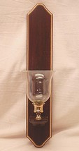 Wooden Wall Sconce Clear Glass Votive Candle Holder Cabin Decor - $24.74
