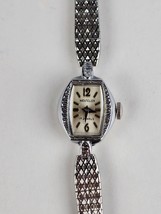 Westclox 17 Jewel Silver Tone Ladies Wristwatch mechanical w/ flex brace... - $19.00