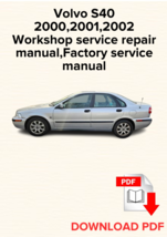 Volvo S40 2000,2001,2002
Workshop service repair manual,Factory service ... - $12.26 CAD+