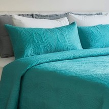 Bedspread Coverlet Set Blue-Ocean Teal  Prestige Collection - Comforter Bedding  - £51.10 GBP
