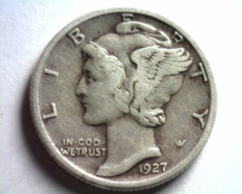 1927-S MERCURY DIME VERY FINE+ VF+ NICE ORIGINAL COIN BOBS COINS FAST SH... - $26.00