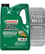 Castrol GTX High Mileage 5W-20 Synthetic Blend Motor Oil, 5 Quarts - €33,55 EUR