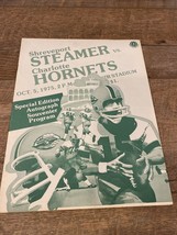 1975 Shreveport Steamer vs Charlotte Hornets WFL Football Program October 5 - £11.62 GBP