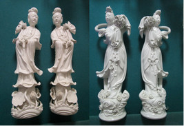 Vintage Chinese &quot;Kwan-Yin&quot; Blanc De Chine Porcelain Sculpture IN PAIRS PICK ONE - $105.92+