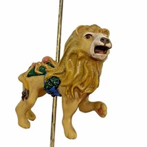 Mr Christmas Carousel Replacement Part Animal on 12 in Metal Pole Lion Vintage - $10.40