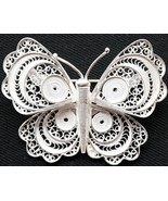 Betty Sterling Silver Handcrafted Filigree Brooch - $5,141.55 MXN