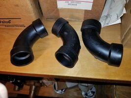 ABS LONG SWEEP 1/4 BEND ELBOW ABS QTY-3 02870 1-1/4&quot;  DWV  A304 3 PC LOT - $9.89