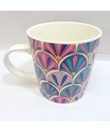 Ciroa Floral Feather Fans Pink Coffee Mug Cup Oversize Fine Bone China A... - $309.96 MXN