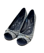 Cole Haan Womens Tali Grand OTDT Wedge Peep Toe Shoes Size 10B Ink/Optic... - $98.67 CAD