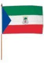 Equatorial Guinea 12x18in Stick Flag - $8.88