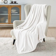 Bedsure White Fleece Blanket 50x70 Blanket - 300GSM Soft for - £20.71 GBP