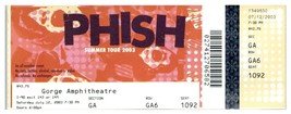 Phish Untorn Concerto Ticket Stub Mese di Luglio 12 2003 Gorge Amph. George, - $49.48