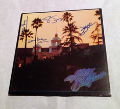 EAGLES  autographed  SIGNED &quot; Hotel California &quot;  RECORD  * proof - £1,179.53 GBP