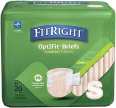 FitRight OptiFit Extra Adult Briefs, Incontinence Moderate Absorbency, Small, 20 - $15.90