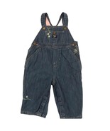 Vintage Osh Kosh Girls Denim Pants Overalls 12 Months Fleece Lined  - £13.79 GBP