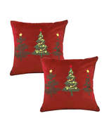 SOGA 2X 45cm Christmas Tree Trio Pillowcase (Red) - $65.50