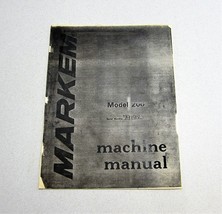 MARKEM Machine Manual Model 200 - $14.82