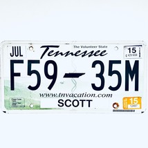 2015 United States Tennessee Scott County Passenger License Plate F59 35M - $229.01 MXN