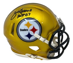 Mean Joe Greene Signed Pittsburgh Steelers Flash Mini Speed Helmet HOF 8... - £170.57 GBP