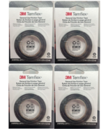 4x  3M Temflex 3407 Friction Tape, 3/4&quot; x 20&#39;, Black - $373.45 MXN