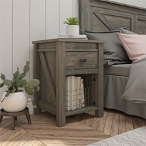 Bowery Hill One Drawer Nightstand in Weathered Oak - $205.99