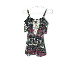 Eden &amp; Olivia Size Small Paisley Print Cold Shoulder Top - £9.09 GBP