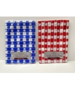 Home Trends Vinyl Flannel Back Tablecloth Choice Blue or Red Check Floral - $10.95