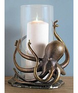 Aluminum Nautical Sea Octopus With Tentacle Legs Hurricane Candle Holder... - £191.92 GBP