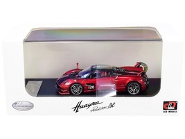 Pagani Huayra Roadster BC Red Metallic and Carbon with Red and White Stripes 1/ - £34.82 GBP
