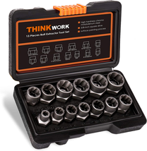 THINKWORK Bolt Extractor Set, 13+1 Pieces Impact &amp; Nut Remover Stripped ... - $35.80