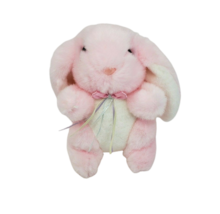 Vintage Tb Trading Co Pink + White Bunny Rabbit Stuffed Animal Plush Toy Soft - £29.13 GBP