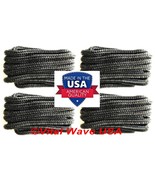 (4) USA Made Premium 1/2 in x 25 ft Black Nylon Boat Yacht Dock Line Mar... - $156.27