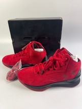 Under Armour UA Curry 1 Lux Mid Red Suede Black 1296617-600 Size 9 - $139.89
