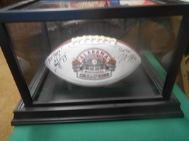 2009 ALABAMA Crimson Tide National Champs Autographed Football in Displa... - $157.99