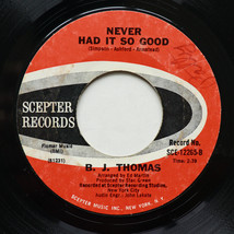 B.J. Thomas – Raindrops Keep Fallin&#39; On My Head 45 rpm Vinyl 7&quot; Single SCE-12265 - £3.40 GBP