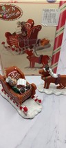 Lemax Sugar N Spice Santa&#39;s Sleighride Gingerbread 2 Piece - £15.17 GBP