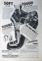 Wolverine Boots soft tough Flexible shell dealers rhino 1936 Vintage Pri... - $223.77 MXN