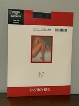 Vtg Control Top Fashion Bug Day Sheer Sandalfoot Pantyhose Off Black NEW... - $230.54 MXN